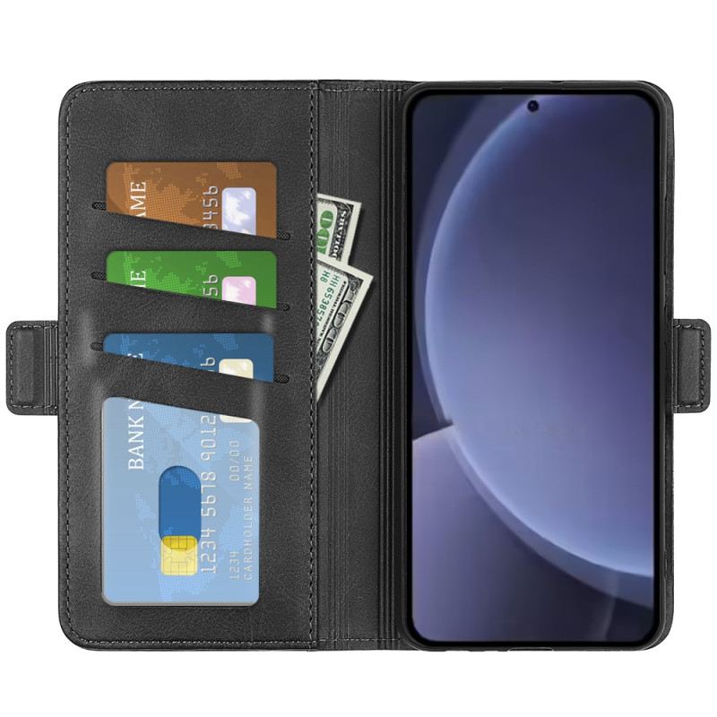 Lederhüllen Für Samsung Galaxy S25 Plus 5g Doppelverschluss