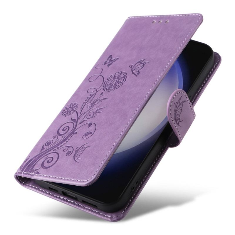 Lederhüllen Für Samsung Galaxy S25 Plus 5g Kleine Blumen