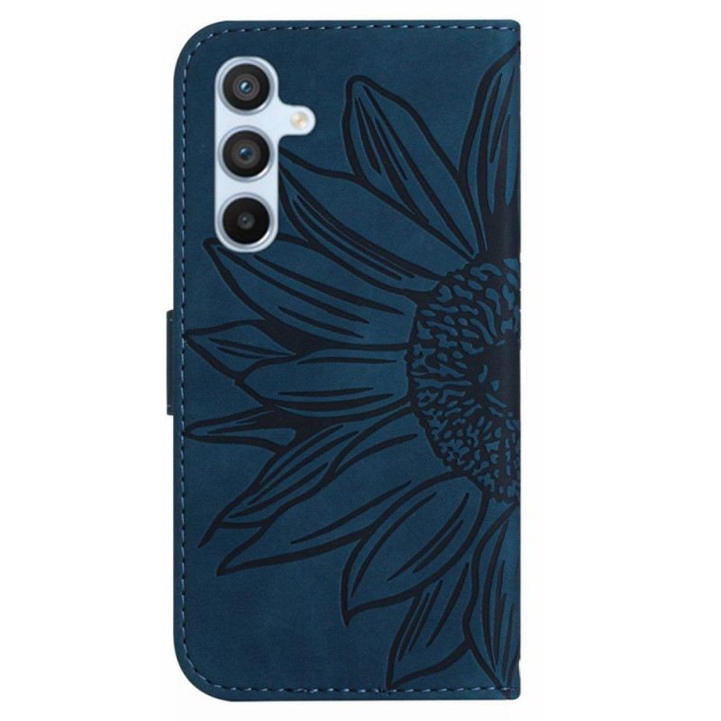 Lederhüllen Für Samsung Galaxy S25 Plus 5g Sonnenblumenmuster Mit Riemen