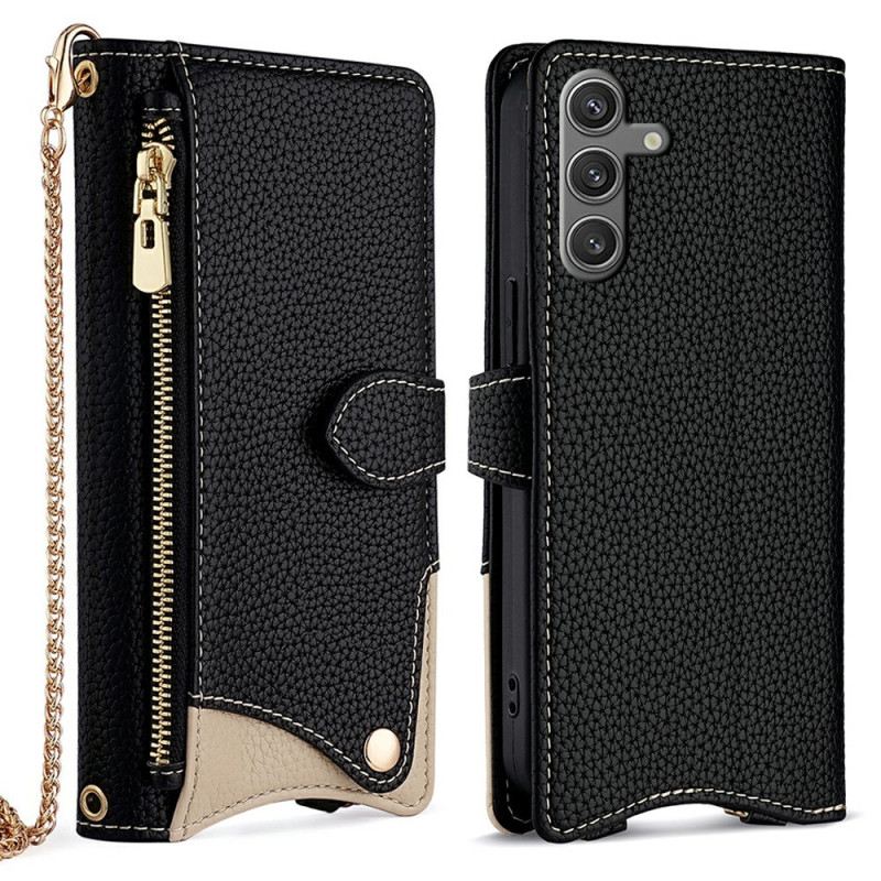 Lederhüllen Samsung Galaxy S25 Plus 5g Geldbörse Mit Kette