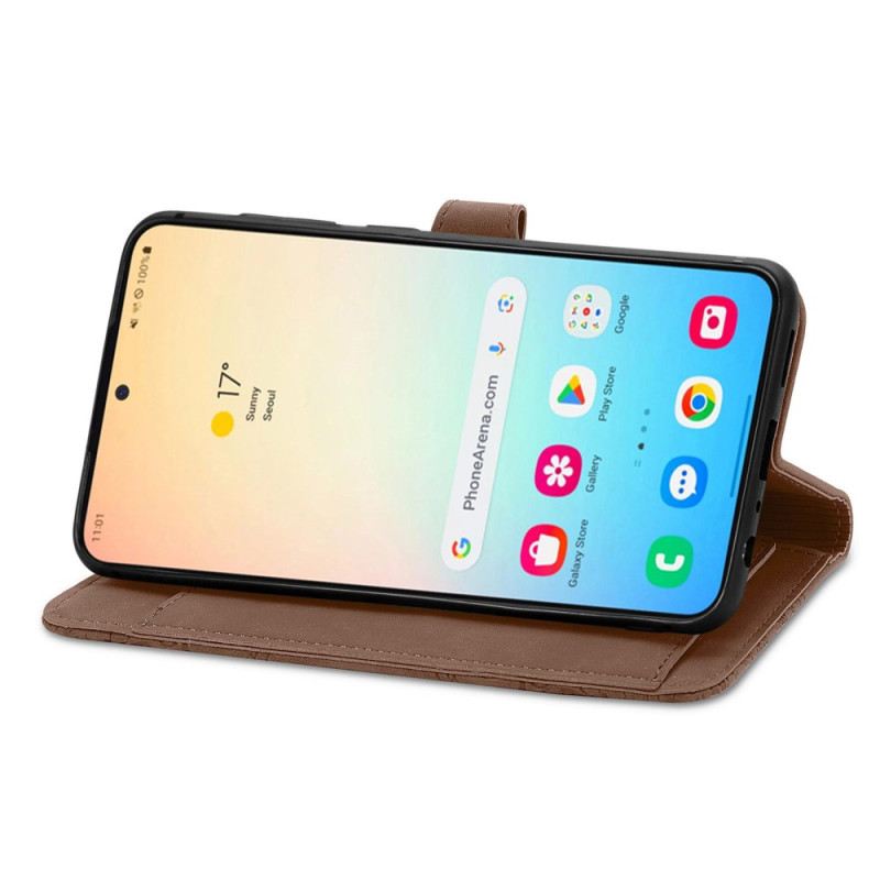 Lederhüllen Samsung Galaxy S25 Plus 5g Handyhülle Riemen Mit Wildlederoptik