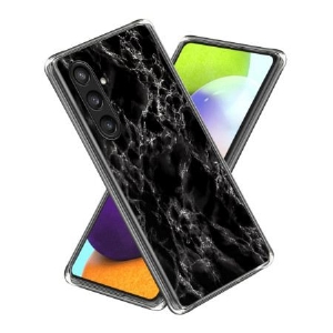 Lederhüllen Samsung Galaxy S25 Plus 5g Handyhülle Schwarzer Marmor