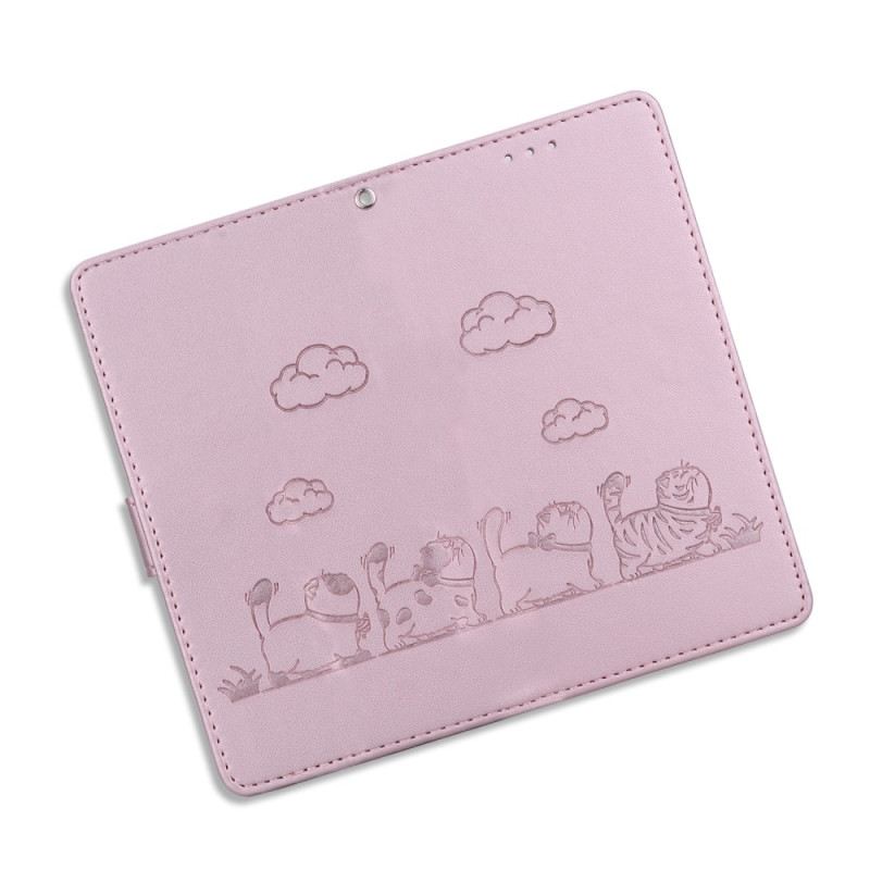 Lederhüllen Samsung Galaxy S25 Plus 5g Katzenmotiv-tragegurt