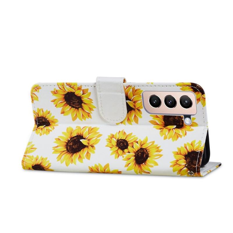 Lederhüllen Für Samsung Galaxy S21 Plus 5G Sonnenblume Blume
