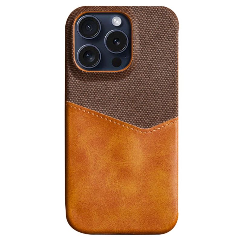 Hülle iPhone 16 Pro Kartenetui Aus Kunstleder Und Stoff