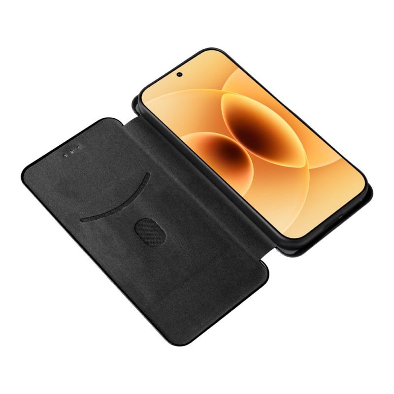 Flip Case Für Xiaomi 17 Carbonfaser-textur