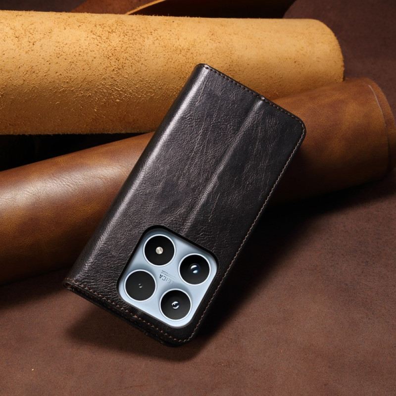 Flip Case Xiaomi 17 Handyhülle Gewachstes Kunstleder