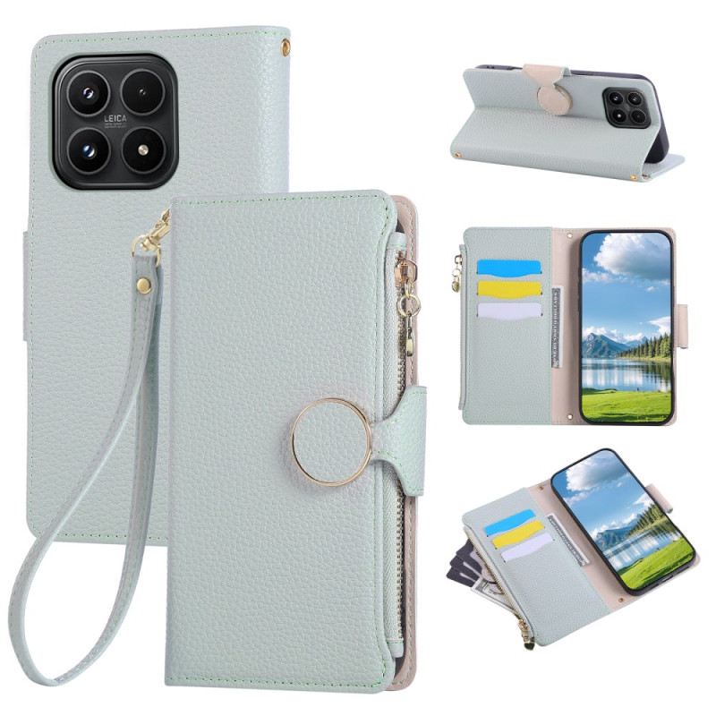 Lederhüllen Für Xiaomi 17 Geldbörse Mit Reißverschluss