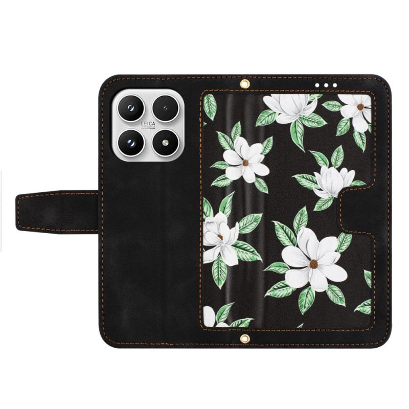 Lederhüllen Für Xiaomi 17 Kartenhalter Mit Blumenmuster