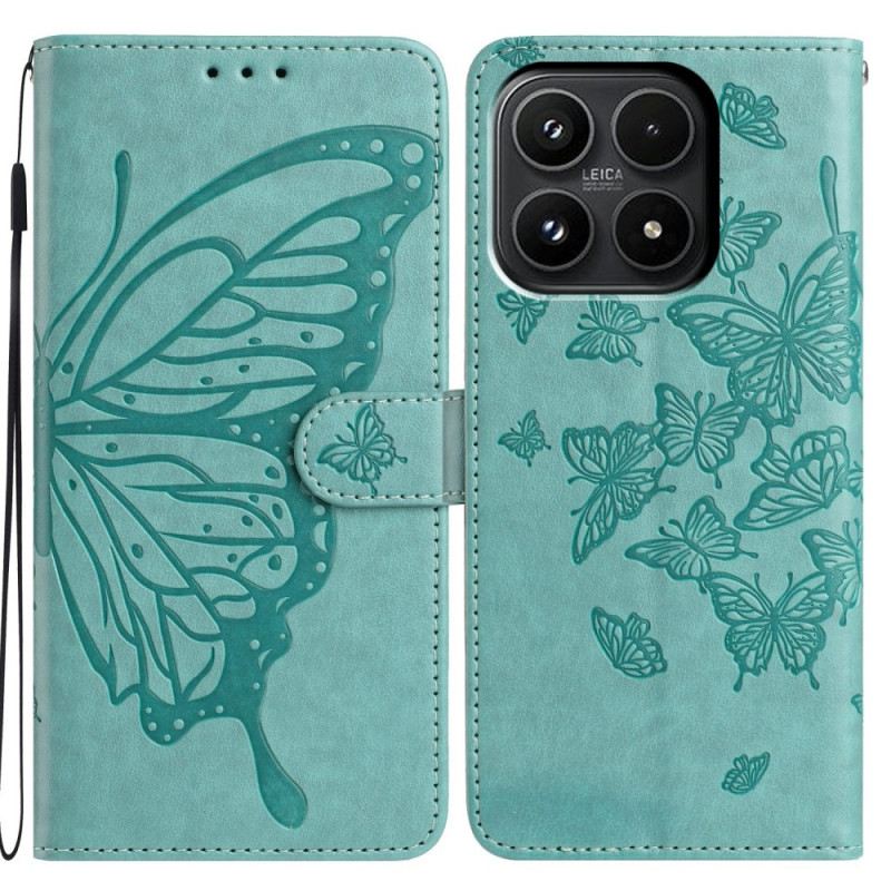 Lederhüllen Xiaomi 17 Grafischer Schmetterling