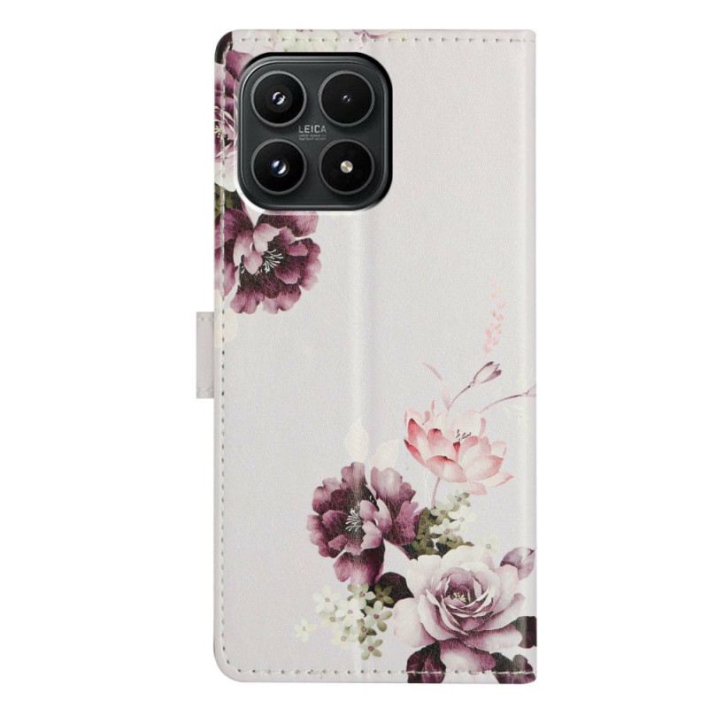 Lederhüllen Xiaomi 17 Handyhülle Blumenmuster