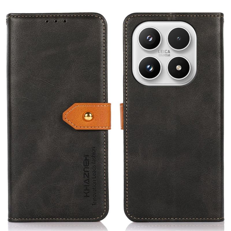 Lederhüllen Xiaomi 17 Handyhülle Khazneh-goldverschluss