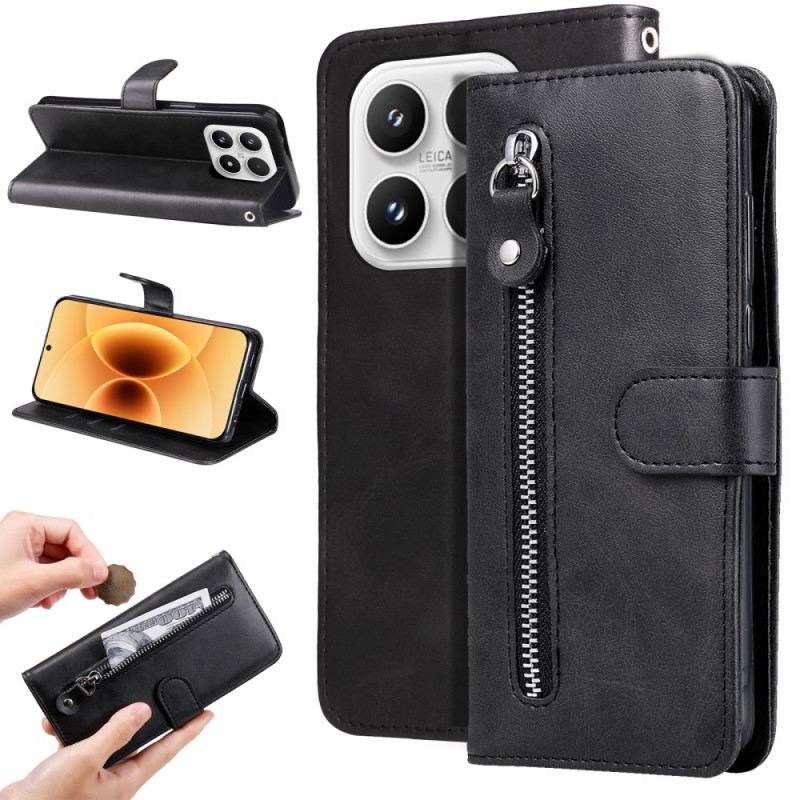 Lederhüllen Xiaomi 17 Handyhülle Reißverschlusstasche