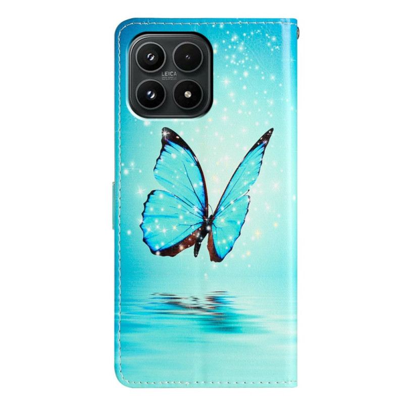 Lederhüllen Xiaomi 17 Schmetterling Auf Dem Wasser