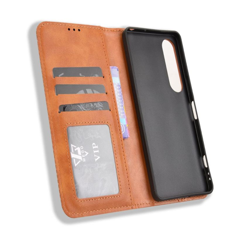 Flip Case Sony Xperia 1 Vii Handyhülle Vintage-bordüre