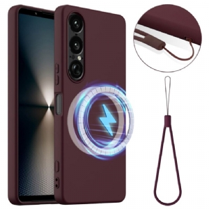 Hülle Für Sony Xperia 1 Vii Magsafe-kompatible Silikonfolie Mit Trageband