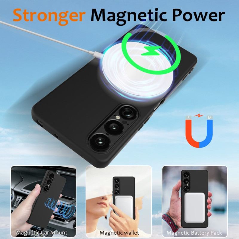 Hülle Für Sony Xperia 1 Vii Magsafe-kompatible Silikonfolie Mit Trageband