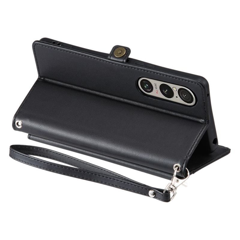 Lederhüllen Für Sony Xperia 1 Vii Beutel Mit Riemen