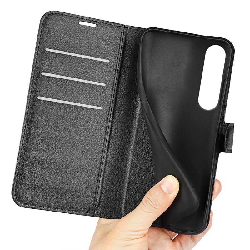 Lederhüllen Für Sony Xperia 1 Vii Klassisches Kunstleder