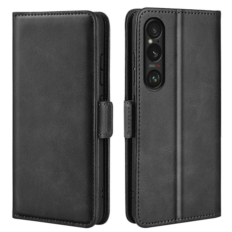 Lederhüllen Sony Xperia 1 Vii Handyhülle Doppelverschluss
