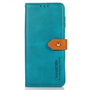 Lederhüllen Sony Xperia 1 Vii Khazneh Goldverschluss