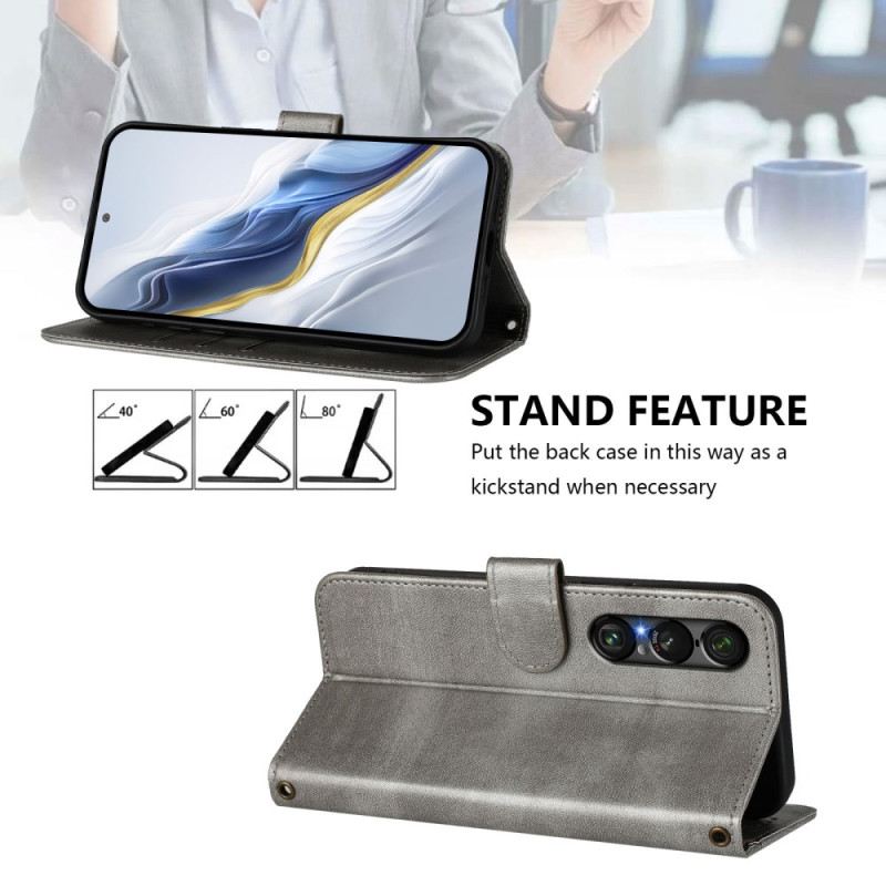 Lederhüllen Sony Xperia 1 Vii Retro-design