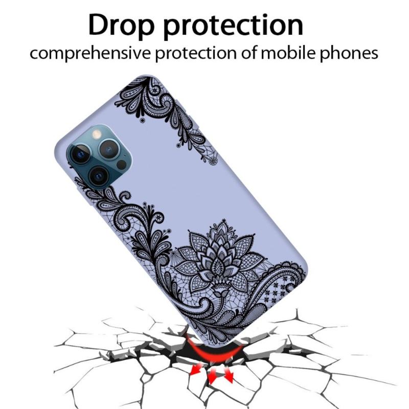 Hülle Für iPhone 13 Pro Anti-Sturz Claudette-spitze