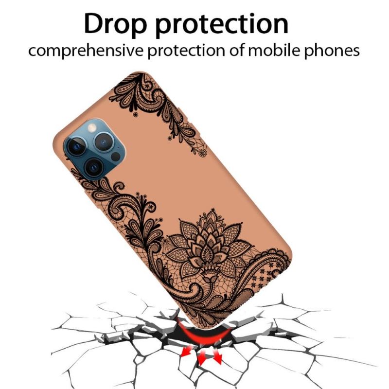 Hülle Für iPhone 13 Pro Anti-Sturz Claudette-spitze