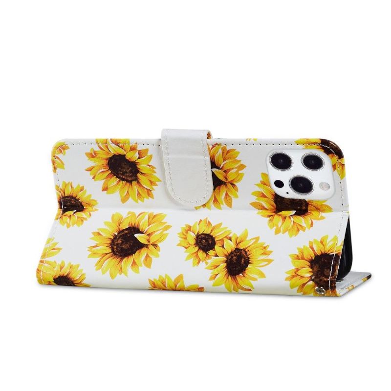 Lederhüllen Für iPhone 13 Pro Sonnenblume Blume