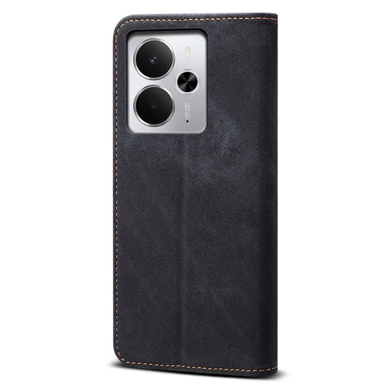 Flip Case Für Realme 14 5g Jeansstoff