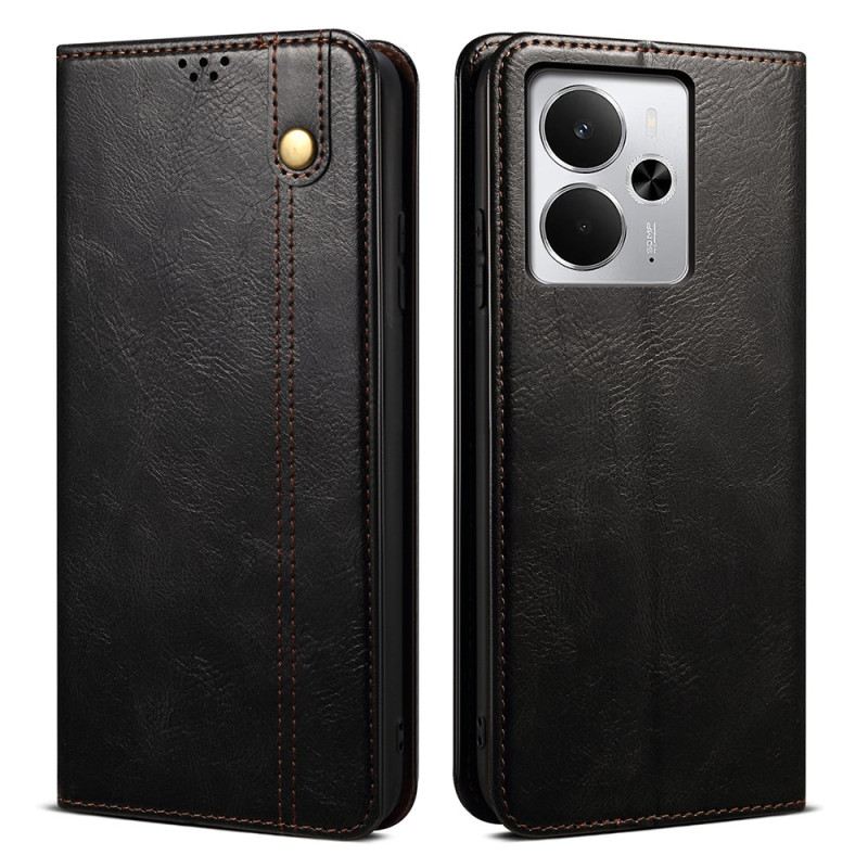 Flip Case Realme 14 5g Gewachstes Kunstleder