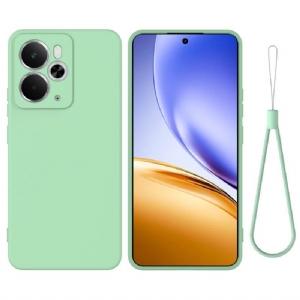 Hülle Realme 14 5g Flüssigsilikon Mit Tragegurt