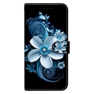 Lederhüllen Für Realme 14 5g Blaue Blumen