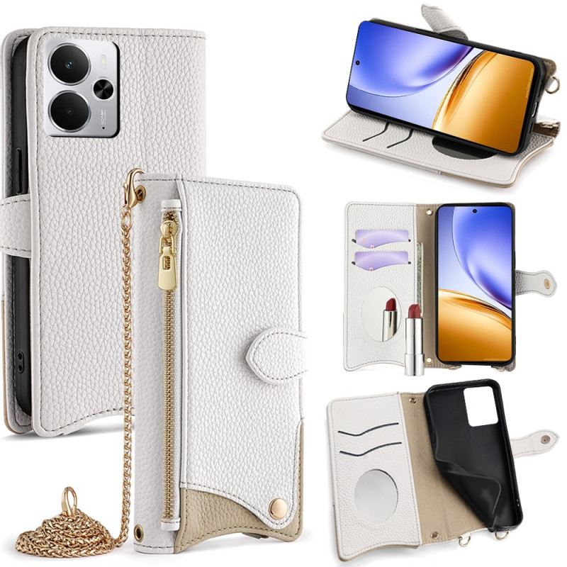 Lederhüllen Für Realme 14 5g Geldbörse Mit Kette