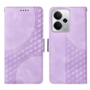 Lederhüllen Für Realme 14 5g Rautenmuster