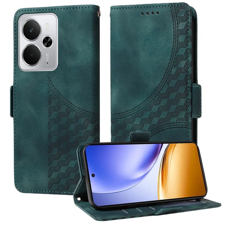 Lederhüllen Für Realme 14 5g Rautenmuster