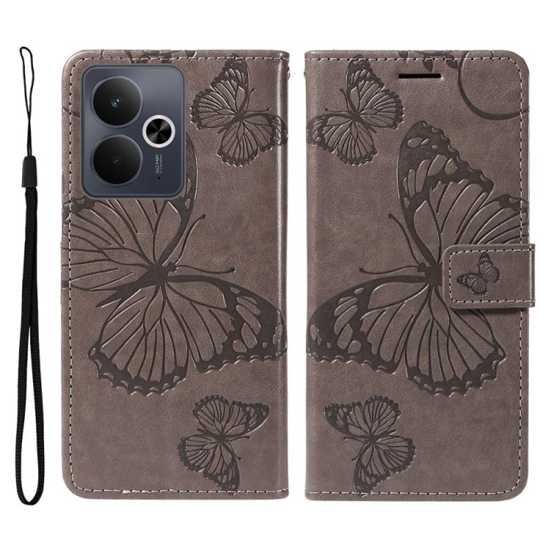 Lederhüllen Für Realme 14 5g Riesige Schmetterlinge