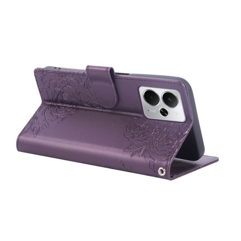 Lederhüllen Für Realme 14 5g Spitzenblumen