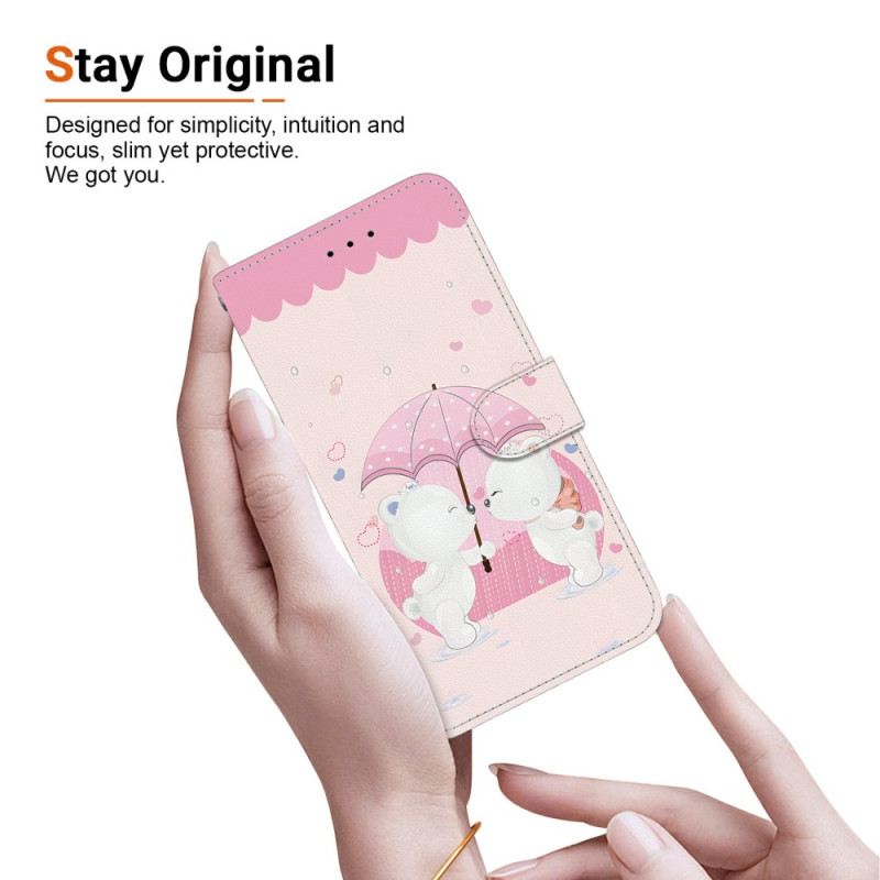 Lederhüllen Realme 14 5g Cartoon-bärenpaar