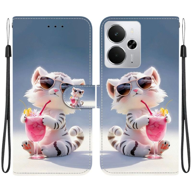 Lederhüllen Realme 14 5g Cartoon-tiger