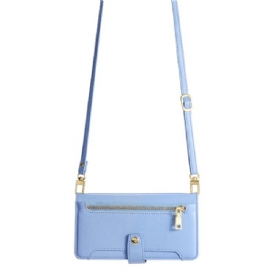 Lederhüllen Realme 14 5g Handyhülle Geldbörse Mit Reißverschluss Riemen Und Schulterriemen