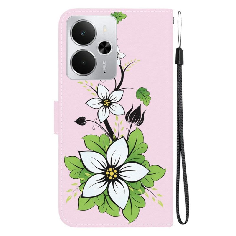 Lederhüllen Realme 14 5g Lilienmuster