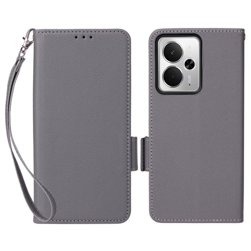 Lederhüllen Realme 14 5g Litschi-textur-armband