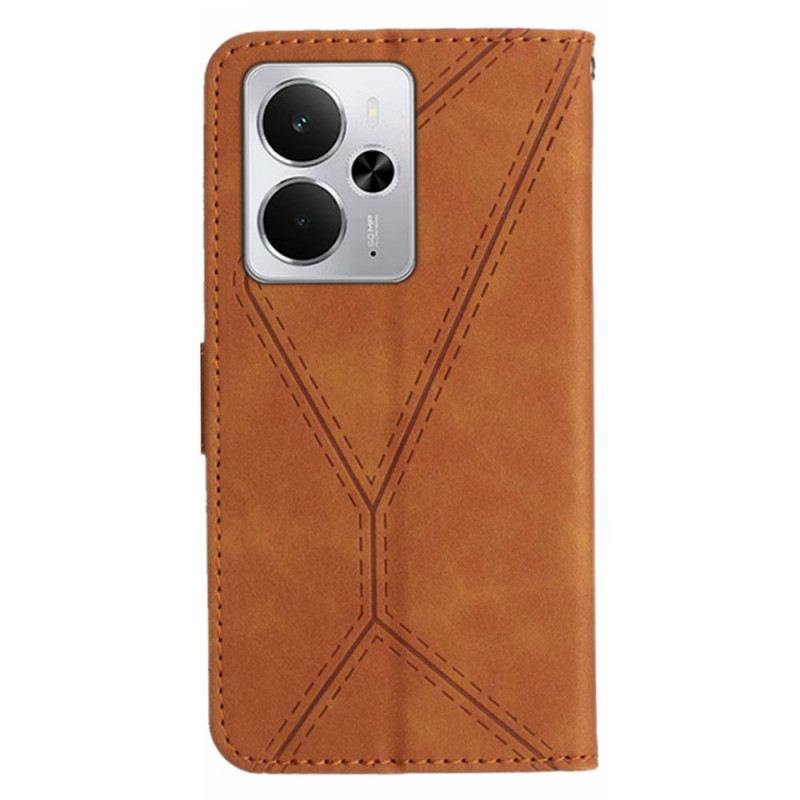 Lederhüllen Realme 14 5g Streifenmuster