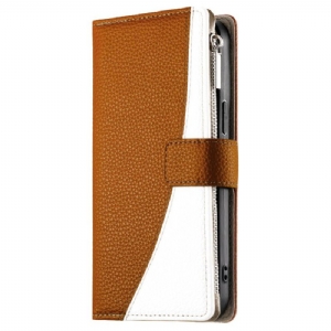 Lederhüllen Realme 14 5g Zweifarbig Mit Riemen