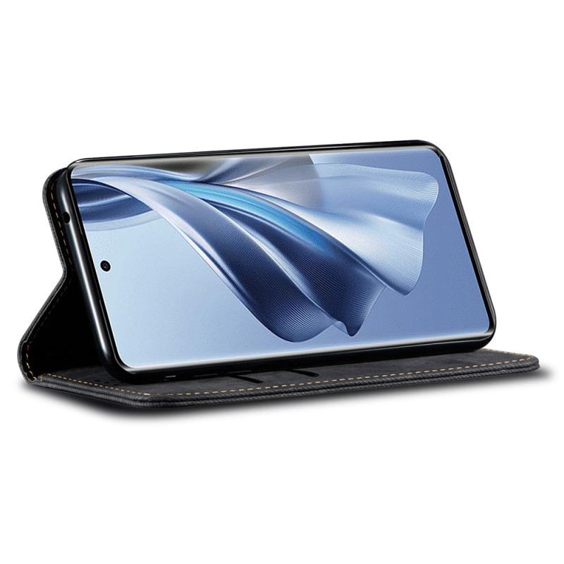 Flip Case Realme Note 60x Handyhülle Denim-stoff