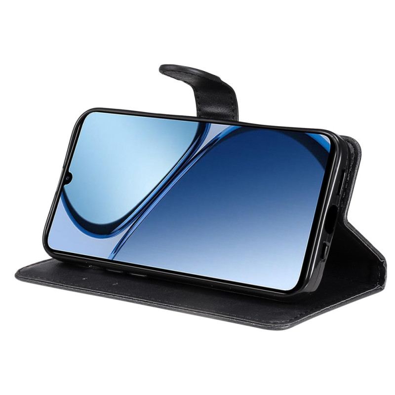 Lederhüllen Für Realme Note 60x Glattes Kunstleder