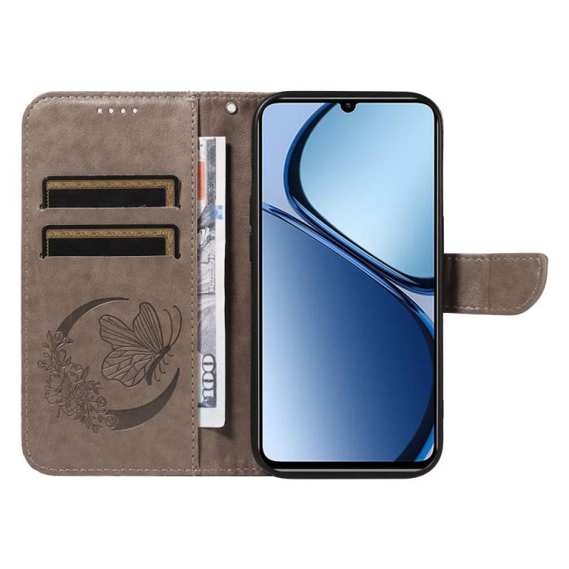Lederhüllen Realme Note 60x Grafischer Schmetterling
