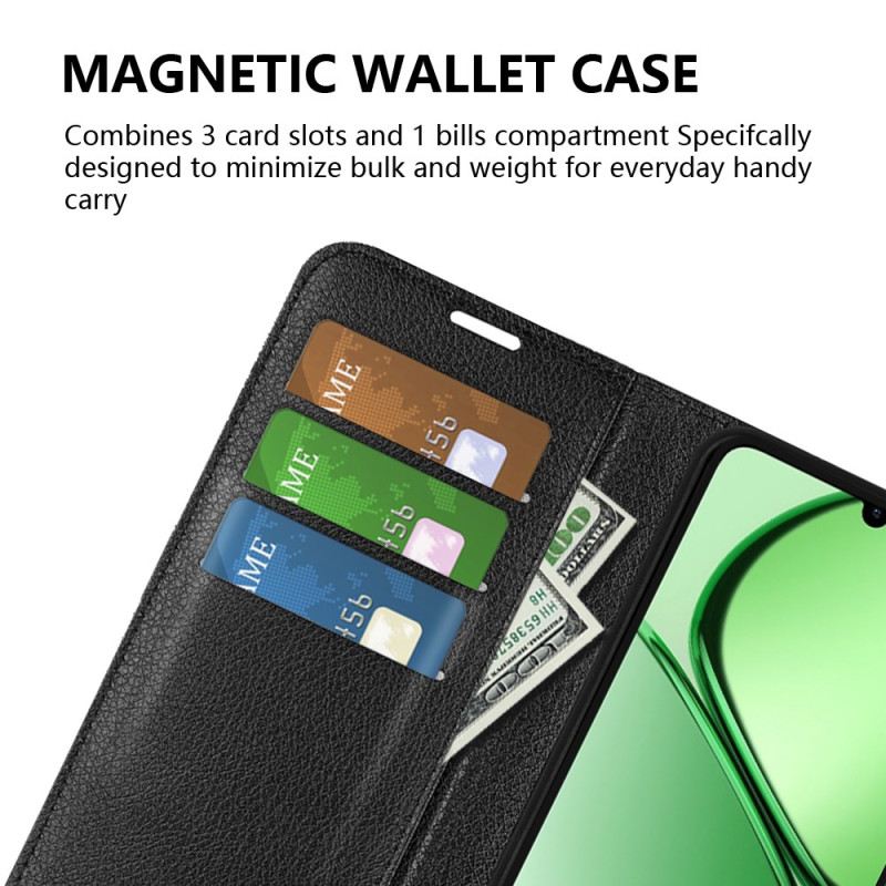 Lederhüllen Realme Note 60x Klassisches Litschi-kunstleder