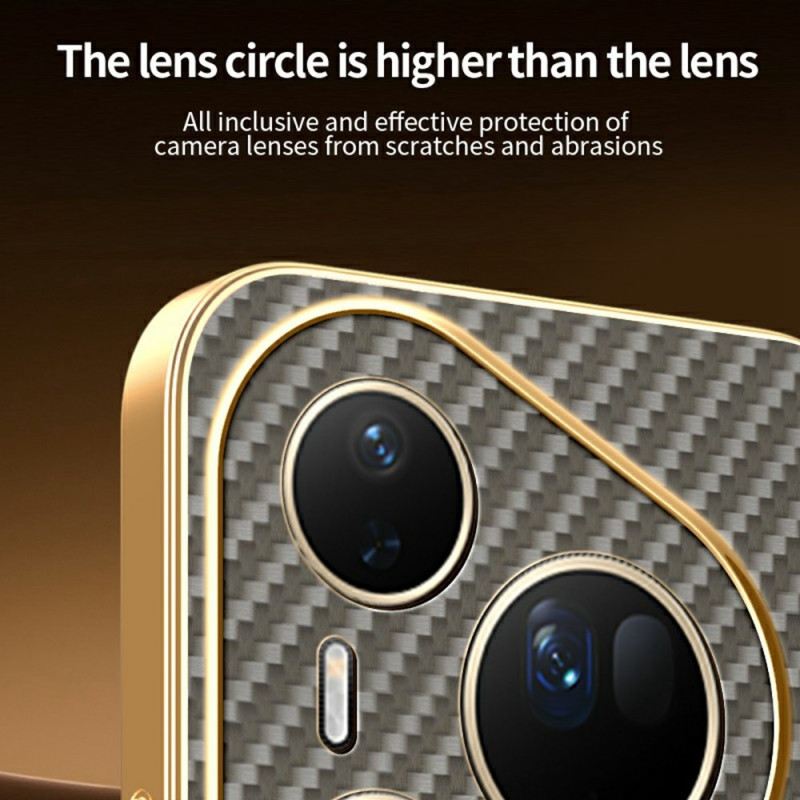 Hülle Huawei Pura 80 Ultra Handyhülle Carbonfaser-textur